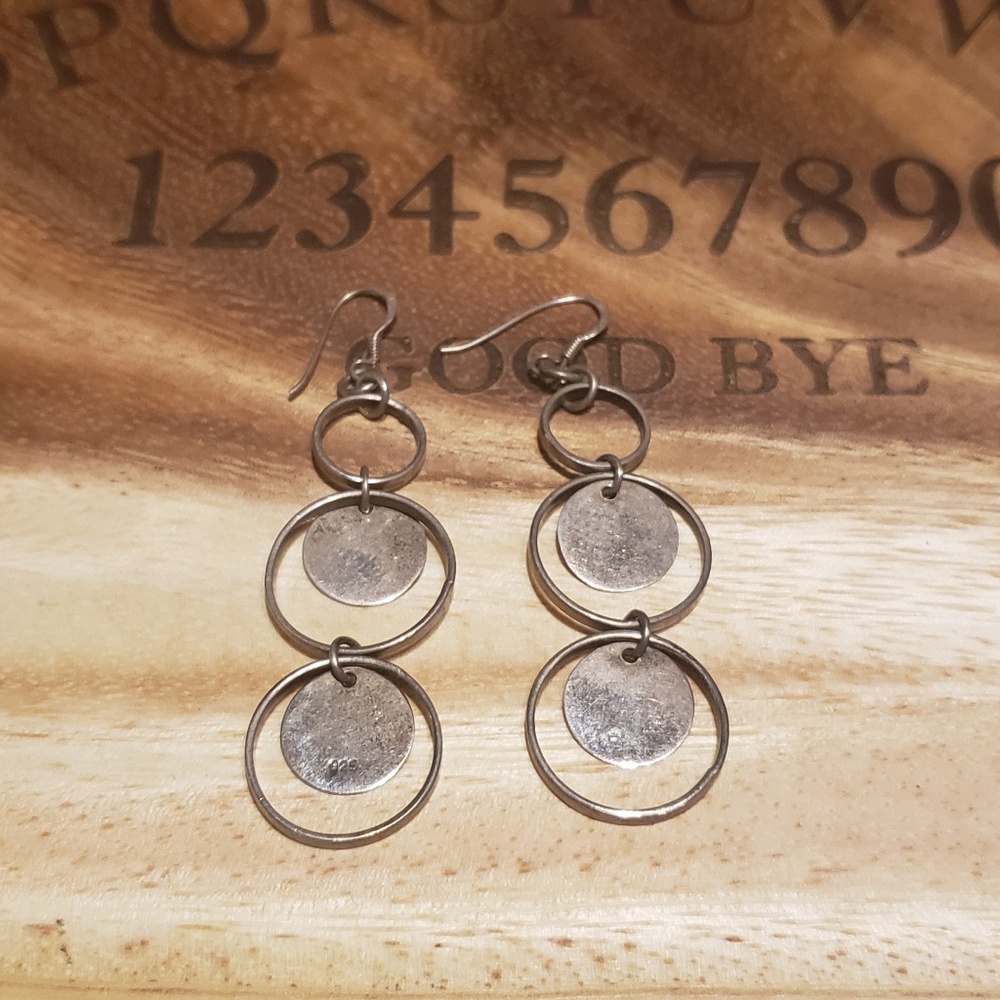 Sterling silver circle earrings